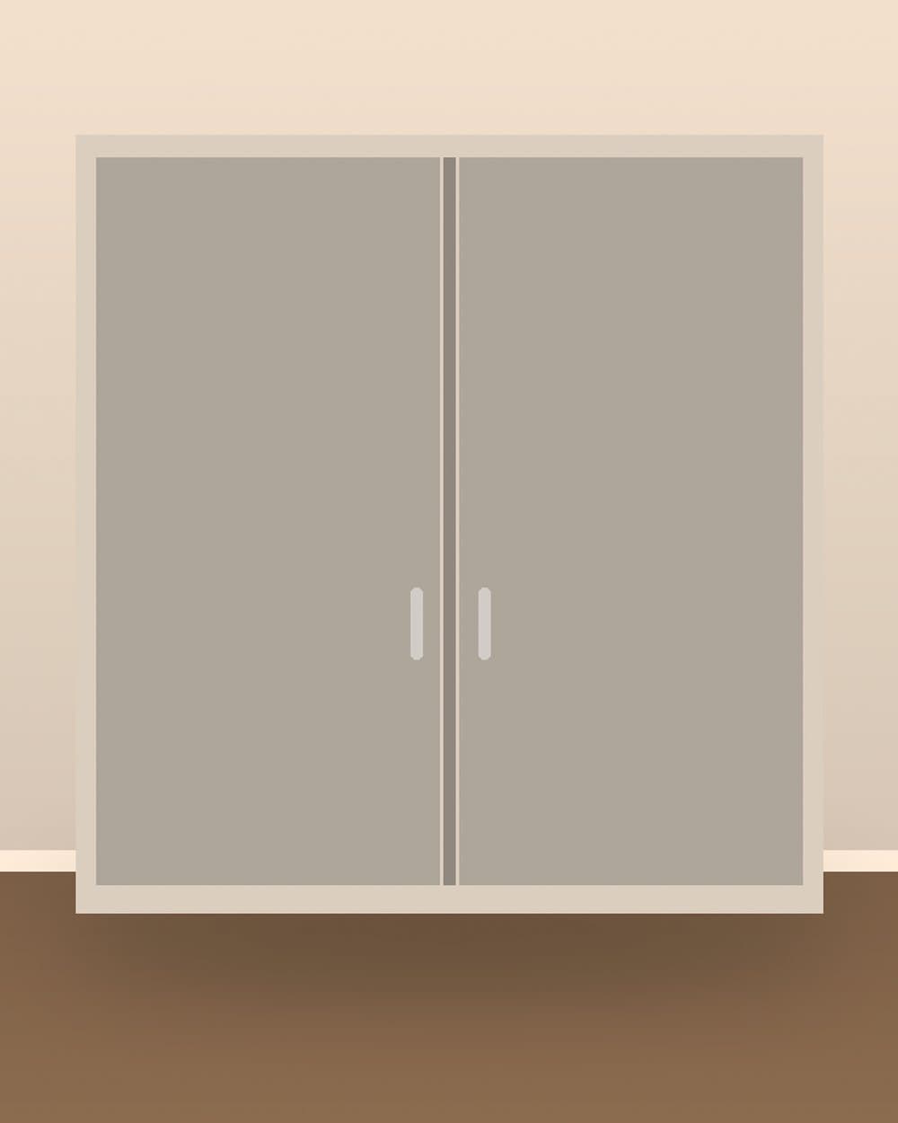 Armoire 3 portes avec miroir
